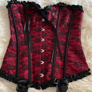 Black and Red Corset